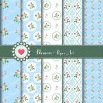 Light Blue Flowers Scrapbo..