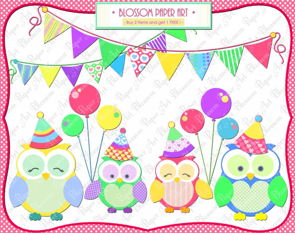 free birthday owl clip art - photo #31